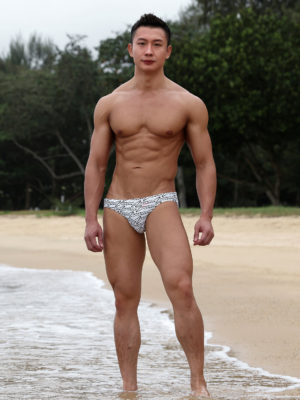 2EROS V20 Printed Swim Briefs – Signature White