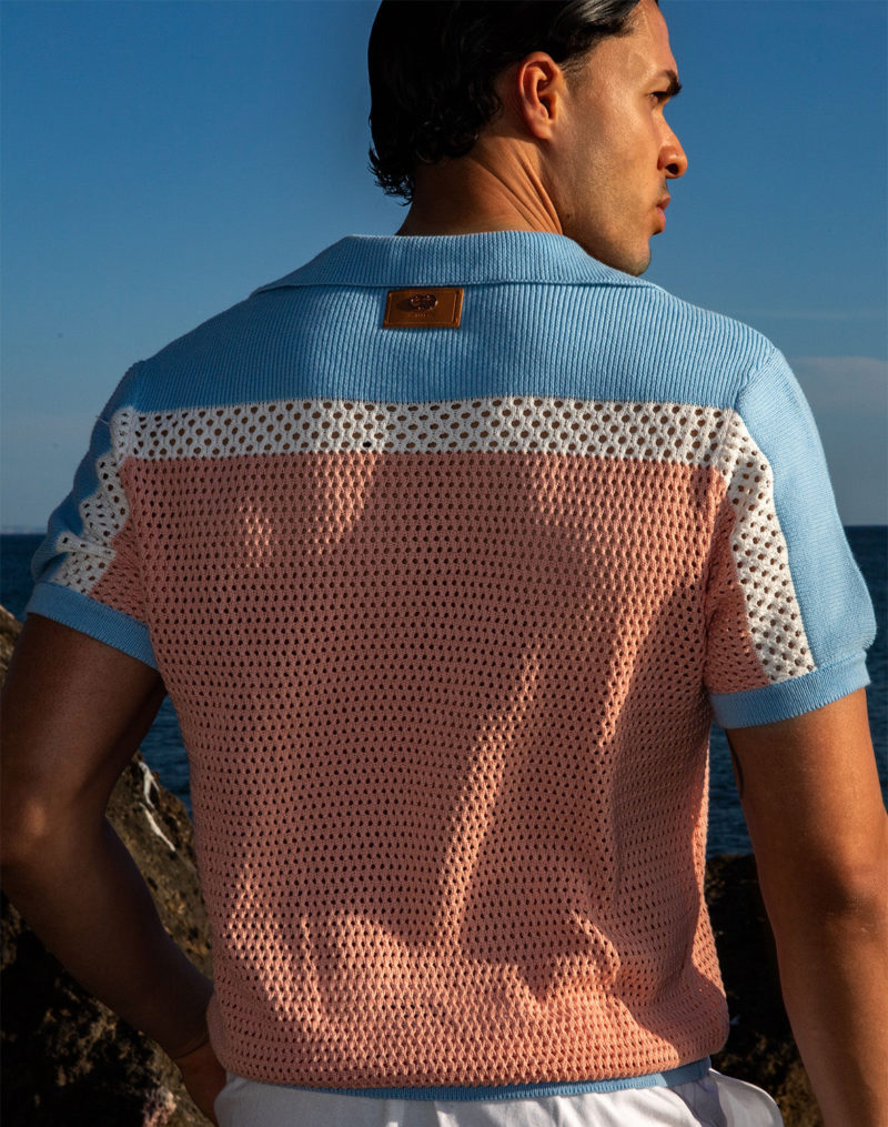 2EROS Aruba Polo – Pink / Blue
