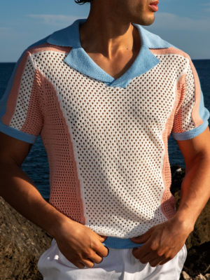 2EROS Aruba Polo – Pink / Blue