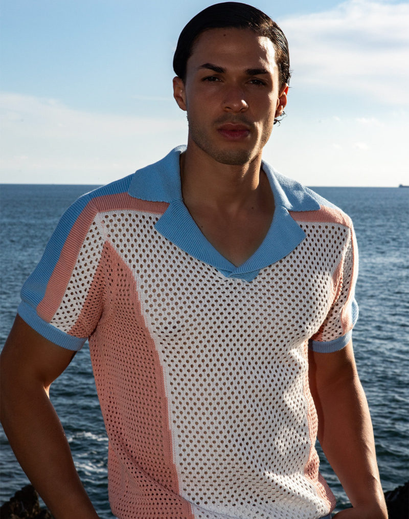 2EROS Aruba Polo – Pink / Blue