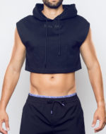 SUPAWEAR Cropped Hoodie – Black