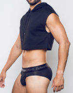 SUPAWEAR Cropped Hoodie – Black