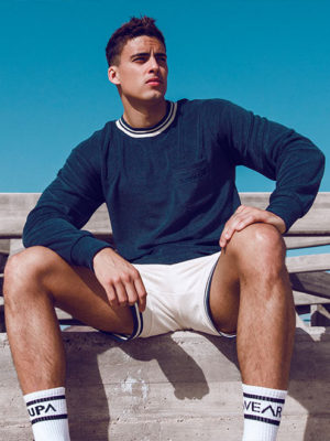 SUPAWEAR Terry Towelling Sweater – Navy
