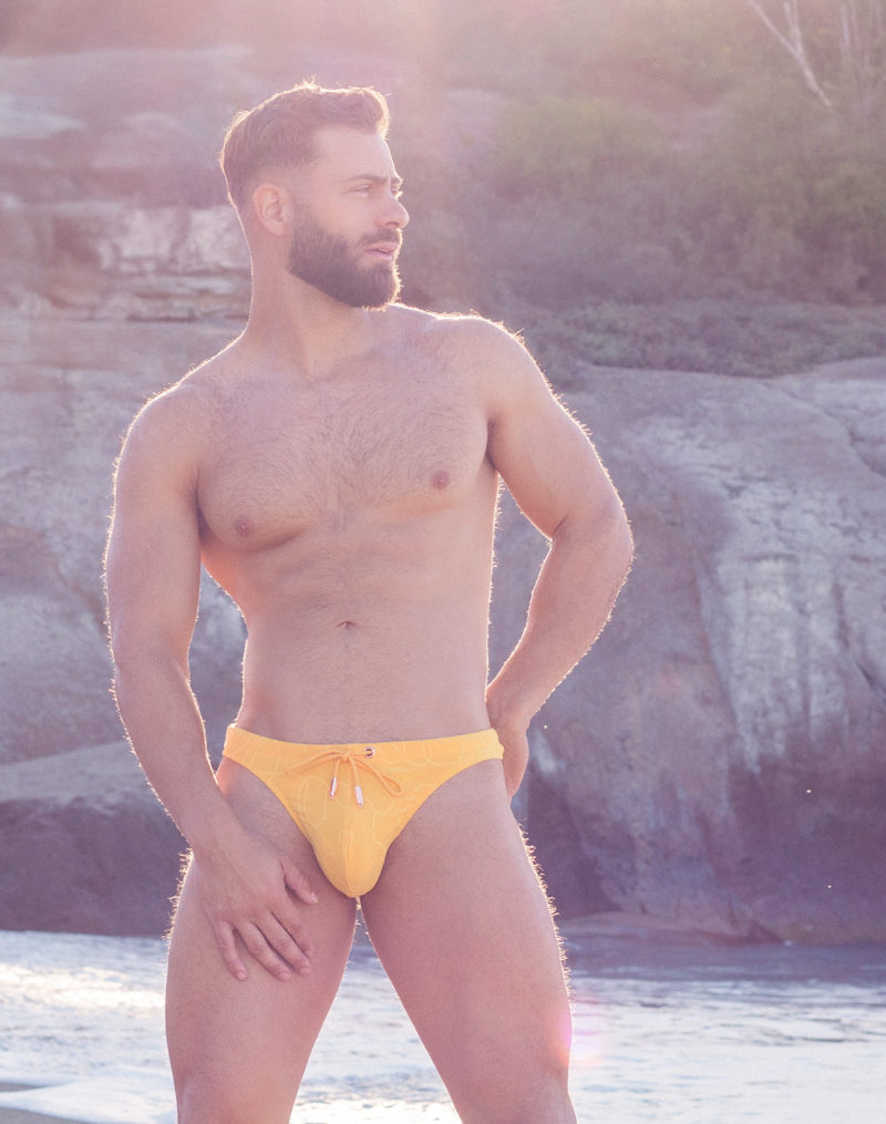 2EROS V80 Textured Swim Thong – Ripple Yellow