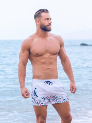 2EROS Printed Bronte Shorts – Seascape White