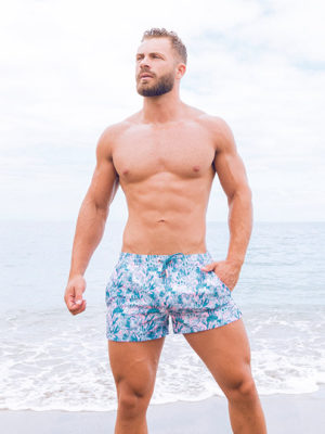 2EROS Printed Bronte Shorts – Coral Teal