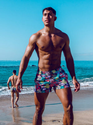 2EROS Printed Bronte Shorts – Monstera Black