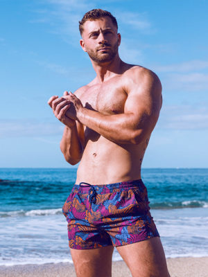 2EROS Printed Bronte Shorts – Stallion Navy