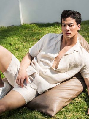2EROS Breezy Linen Short Sleeve Classic Shirt – Beige