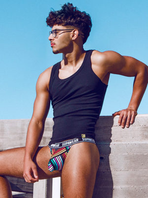 SUPAWEAR Ribbed Singlet – Black