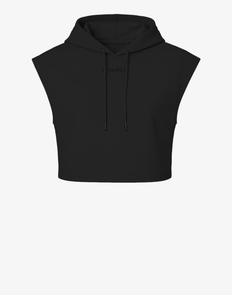 SUPA CroopedHoodie Black