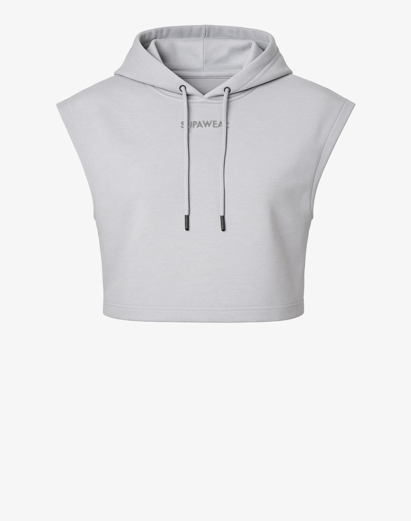SUPA CroopedHoodie Grey