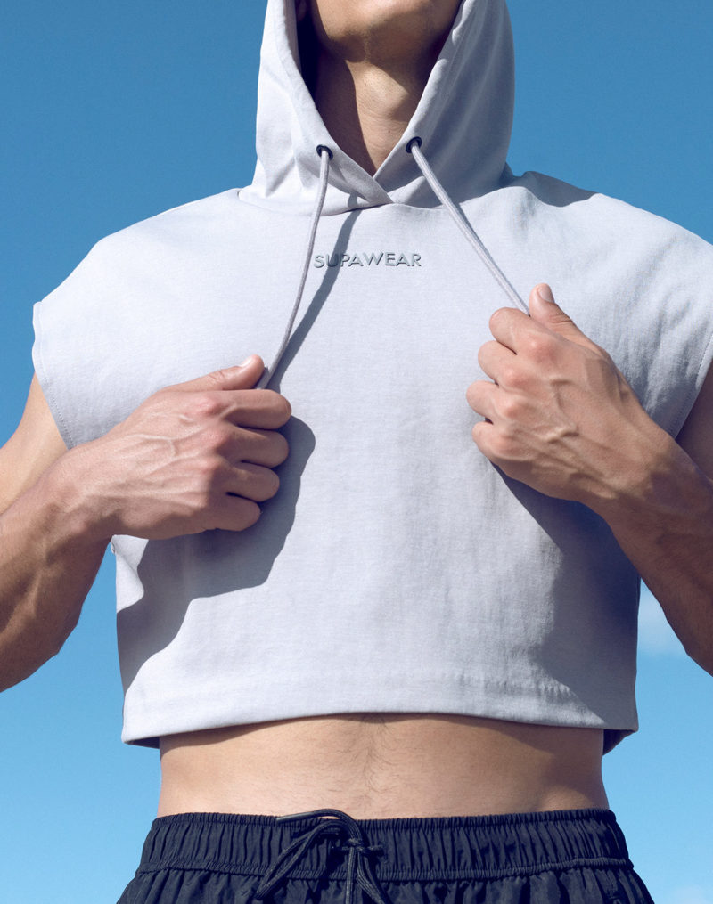 SUPAWEAR Cropped Hoodie – Grey