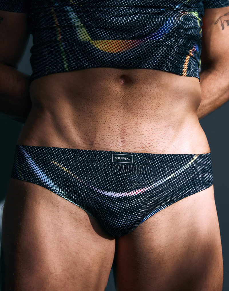 SUPAWEAR Printed Pride Brief Underwear – Black