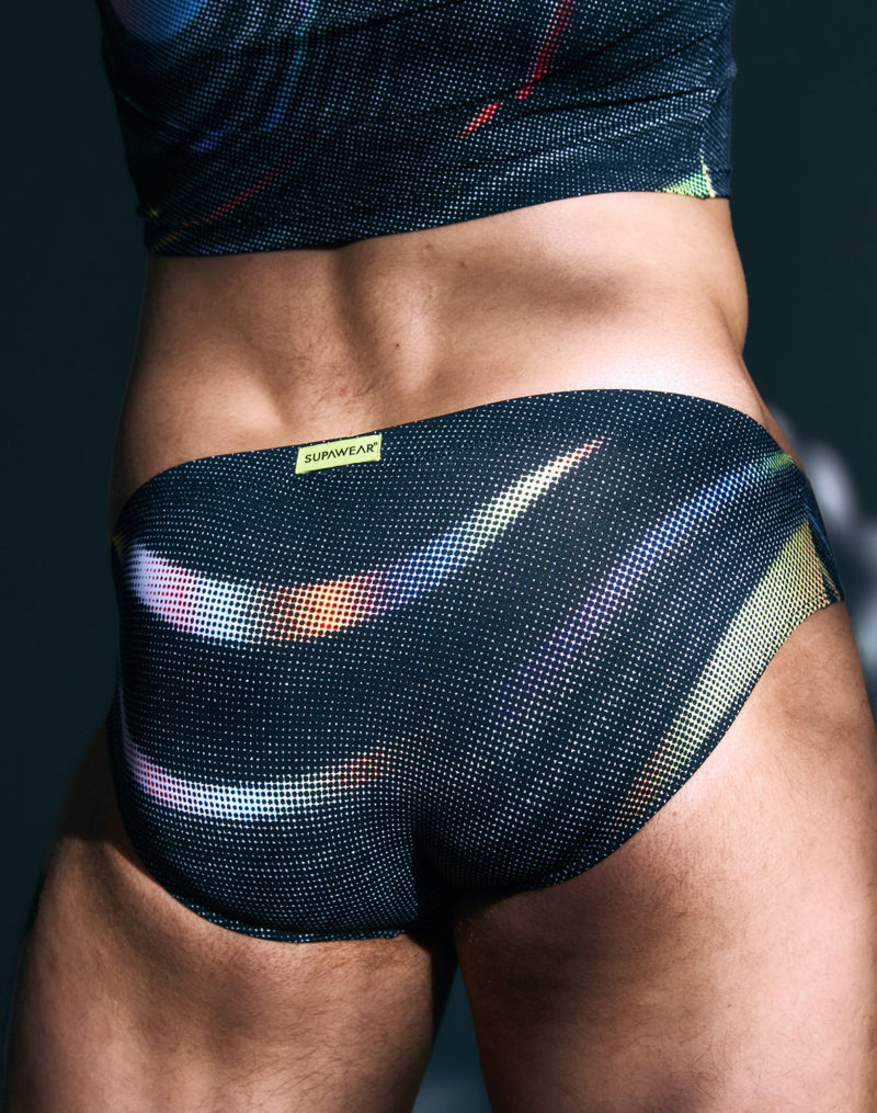 SUPAWEAR Printed Pride Brief Underwear – Black