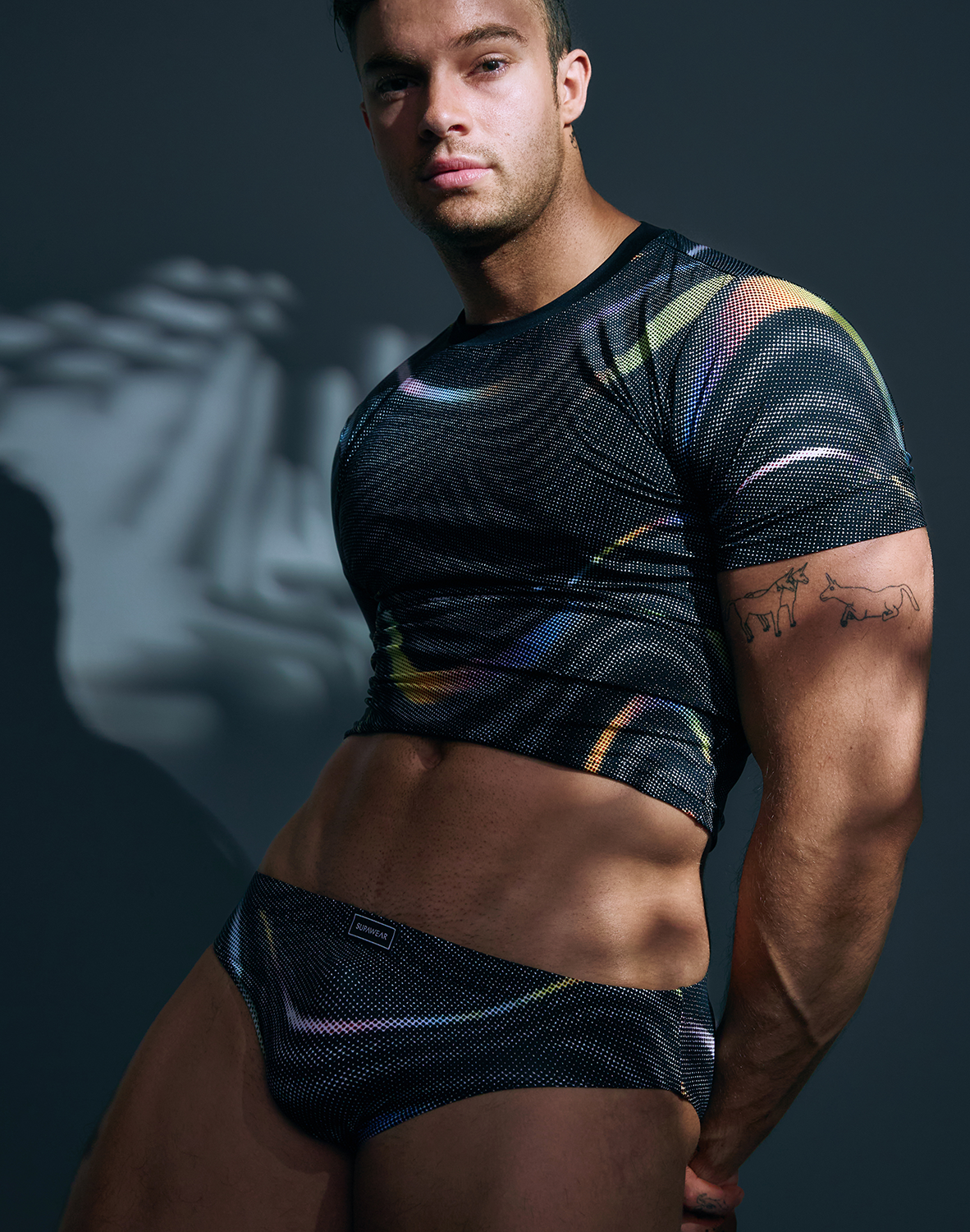 SUPAWEAR Printed Pride Brief Underwear – Black