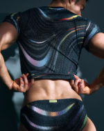 SUPAWEAR Printed Pride Crop T-Shirt – Black