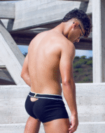 SUPAWEAR Ribbed Slashed Trunk Underwear – Black