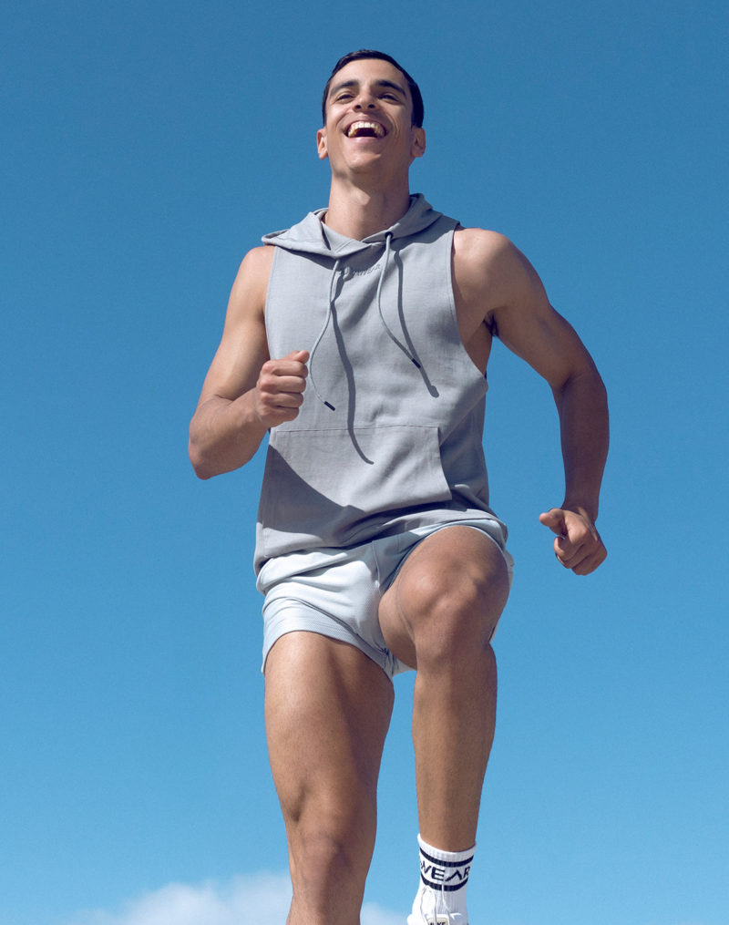 SUPAWEAR Sleeveless Hoodie – Grey