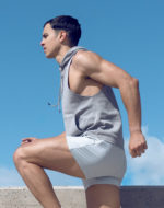 SUPAWEAR Sleeveless Hoodie – Grey