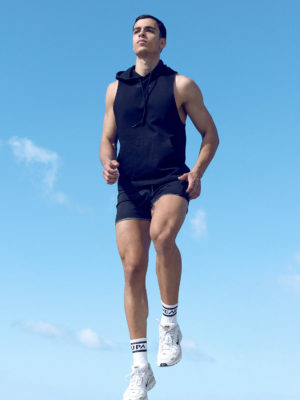 SUPAWEAR Sleeveless Hoodie – Black