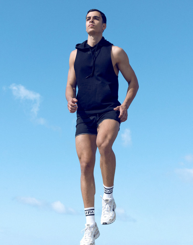 SUPAWEAR Sleeveless Hoodie – Black
