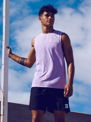 SUPAWEAR Solid & Mesh Tanktop – Purple Heather