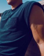 SUPAWEAR Terry Towelling Tank – Navy