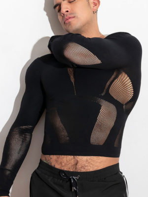 THEPACKUNDERWEAR AIRLACE LONGSLEEVE BLACK 4