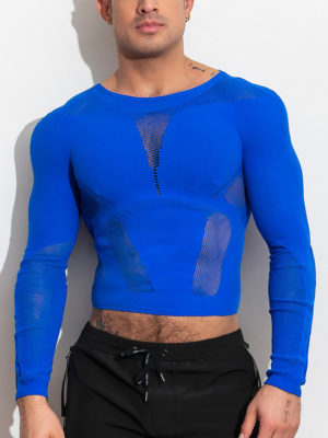 THEPACKUNDERWEAR AIRLACE LONGSLEEVE BLUE 3