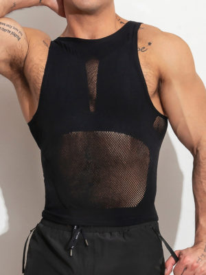 THEPACKUNDERWEAR AIRLACE TOP BLACK 5