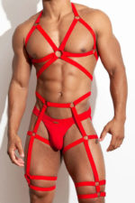 THEPACKUNDERWEAR GUILTY FULLBODY HARNESS RED 4