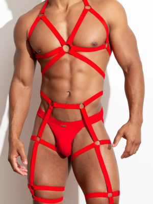 THEPACKUNDERWEAR GUILTY FULLBODY HARNESS RED 4