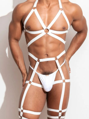THEPACKUNDERWEAR GUILTY FULLBODY HARNESS WHITE 4