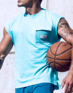SUPAWEAR Wide-Cut Tank – Turquoise Blue