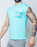 SUPAWEAR Wide-Cut Tank – Turquoise Blue