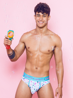 SUPAWEAR Sprint Brief Underwear – Ditsy Dots Blue