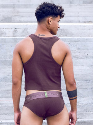 SUPAWEAR Ribbed Brief Underwear – Peppercorn