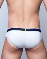 SUPAWEAR Ribbed Slashed Brief Underwear – White