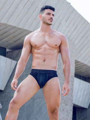 2EROS AKTIV Pegasus Brief Underwear – Black/Green