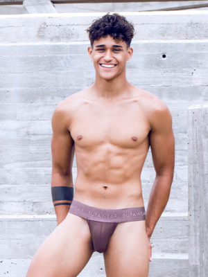 SUPAWEAR Ribbed Thong Underwear – Peppercorn