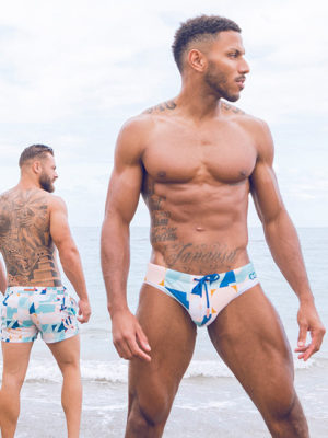 2EROS V10 Print Swim Brief – Insignia Turquoise