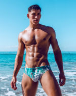 2EROS V10 Print Swimwear – Feuille Green