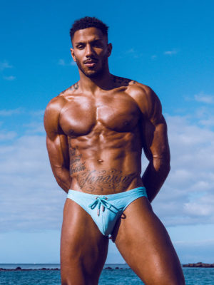 2EROS V20 Print Swim Brief – Nautica Green