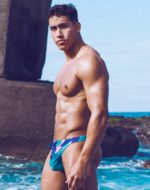 2EROS V80 Print Swim Thong – Kai Blue