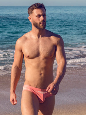 2EROS BLK Label No.6 Swim Brief – Coral