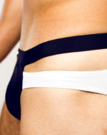 2EROS BLK Label No.5 Swim Brief – Black and White