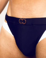 2EROS BLK Label No.5 Swim Brief – Black and White