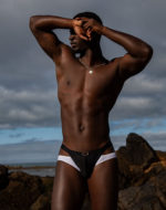 2EROS BLK Label No.5 Swim Brief – Black and White