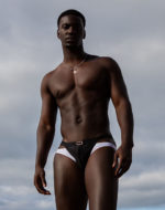 2EROS BLK Label No.5 Swim Brief – Black and White